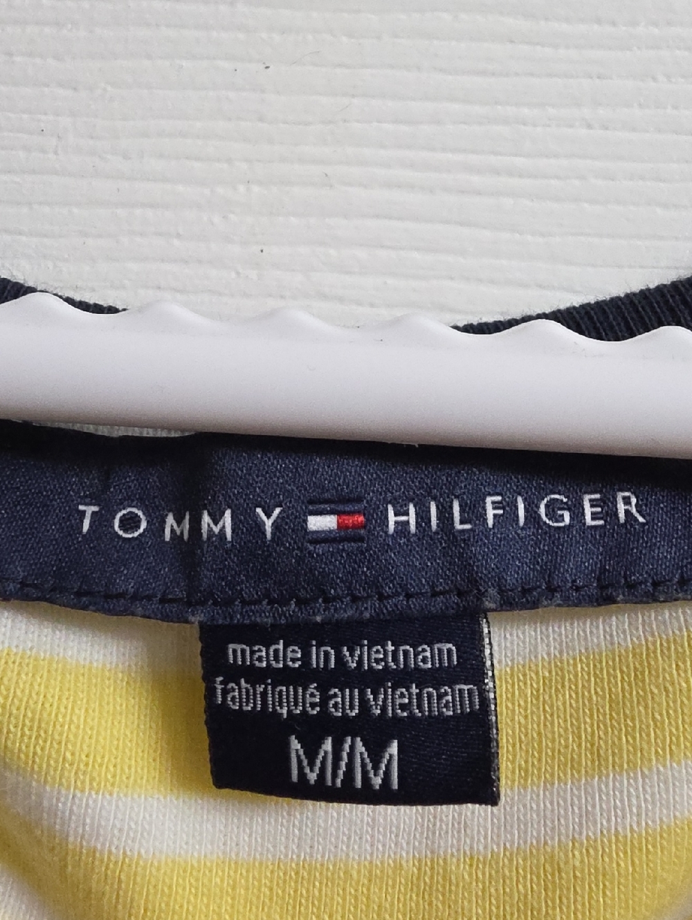 Tommy Hilfiger Yellow & White Striped Short Sleeve Top - Size M - Picture 5 of 7